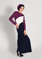 Vêtements hijab BLEU MARINE Robe Survêtement T 5128 
