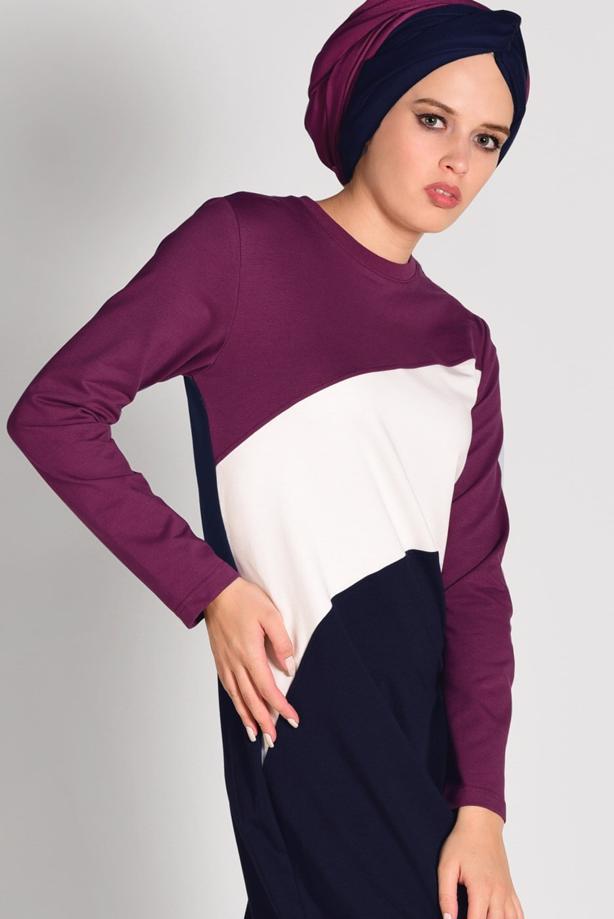 Vêtements hijab  Sport Cut Tracksuit Dress T 5128 - TRENDTESETTÜR