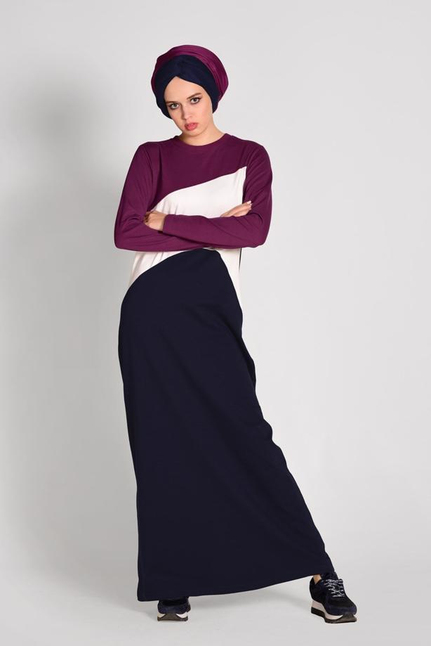 Vêtements hijab  Sport Cut Tracksuit Dress T 5128 - TRENDTESETTÜR