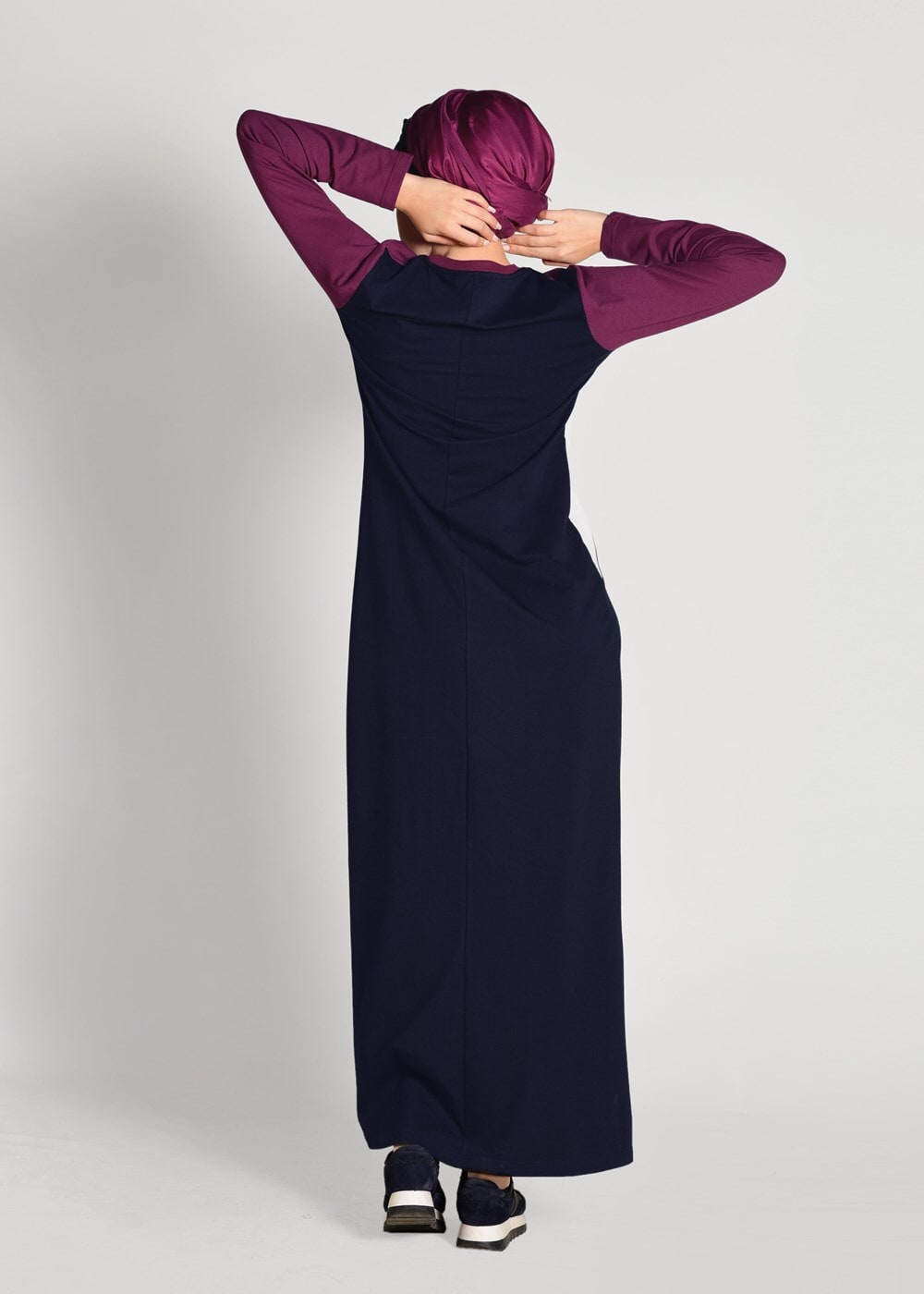 Vêtements hijab BLEU MARINE Robe Survêtement T 5128 
