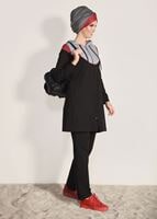 Vêtements hijab NOIR SURVÊTEMENT ZIPPÉ 2 PIÈCES T 6918 