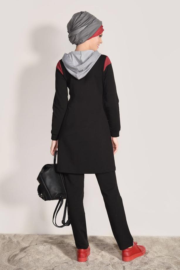 Vêtements hijab  2-PIECE ZIPPED TRACKSUIT T 6918 - TRENDTESETTÜR