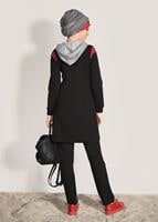 Vêtements hijab NOIR SURVÊTEMENT ZIPPÉ 2 PIÈCES T 6918 