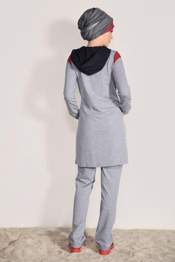 Vêtements hijab  2-PIECE ZIPPED TRACKSUIT T 6918 - TRENDTESETTÜR