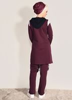Vêtements hijab ROUGE BORDEAUX SURVÊTEMENT ZIPPÉ 2 PIÈCES T 6918 