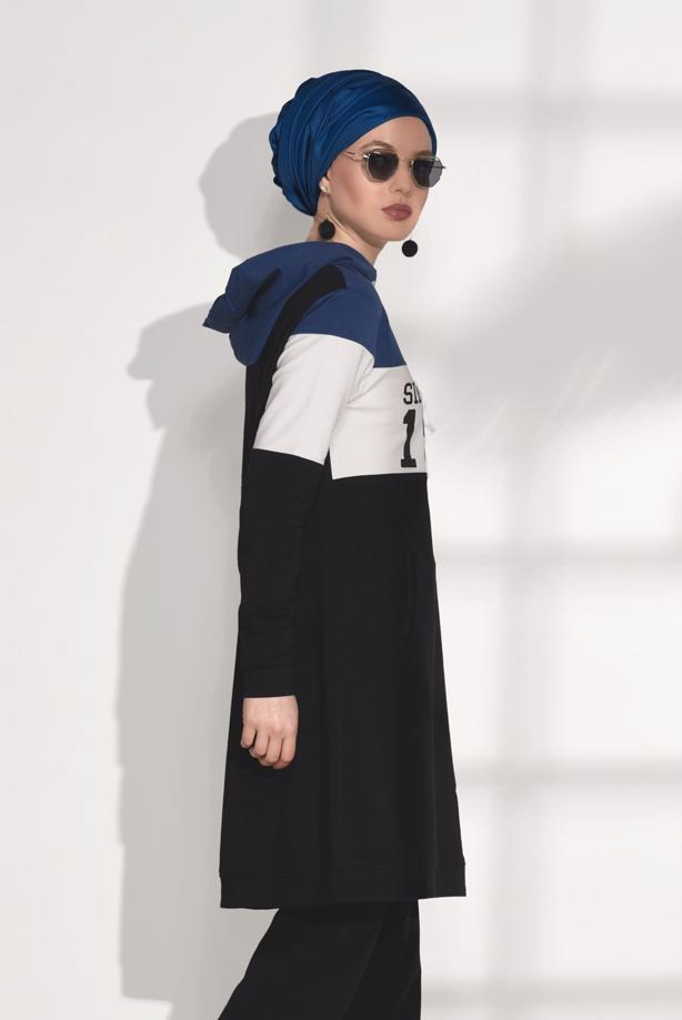 Vêtements hijab  PRINT DETAILED TRACKSUIT T 7308  - TRENDTESETTÜR