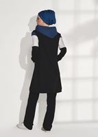 Vêtements hijab NOIR SURVÊTEMENT DÉTAILLÉ IMPRIMÉ T 7308