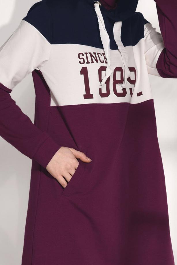 Vêtements hijab  PRINT DETAILED TRACKSUIT T 7308  - TRENDTESETTÜR