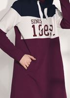 Vêtements hijab ROUGE BORDEAUX SURVÊTEMENT DÉTAILLÉ IMPRIMÉ T 7308