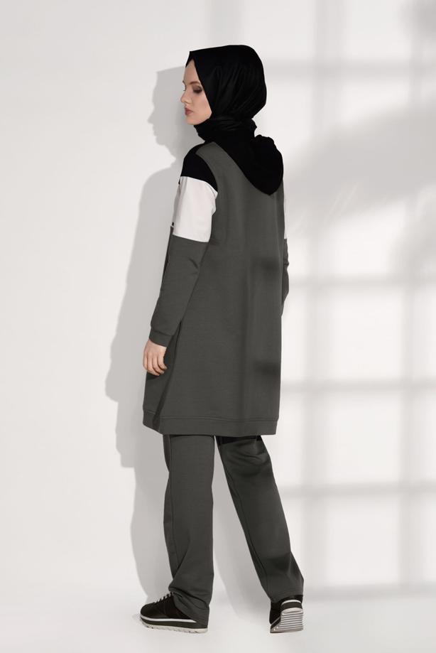 Vêtements hijab  PRINT DETAILED TRACKSUIT T 7308  - TRENDTESETTÜR