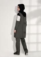 Hijab clothing KHAKI PRINT DETAILED TRACKSUIT T 7308 