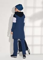 Tesettür giyim LACİVERT BASKI DETAYLI EŞOFMAN TAKIMI 7308