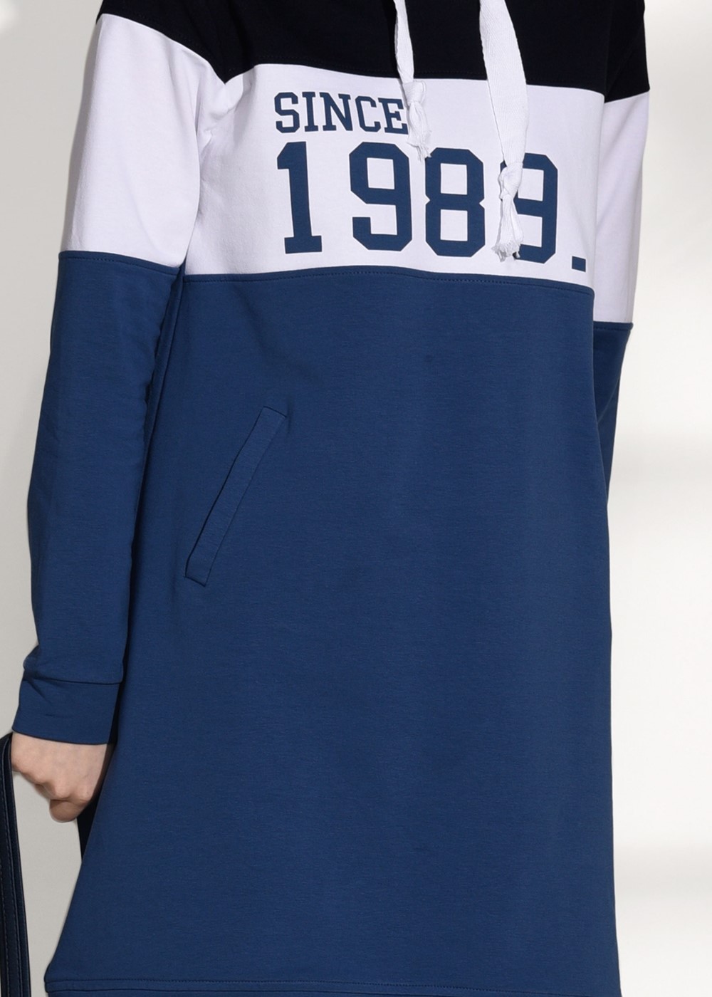 Tesettür giyim LACİVERT BASKI DETAYLI EŞOFMAN TAKIMI 7308