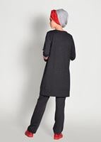 Tesettür giyim GRİ ÇİZGİ DETAYLI YAZI BASKILI 2&prime;Lİ EŞOFMAN TAKIM 7718