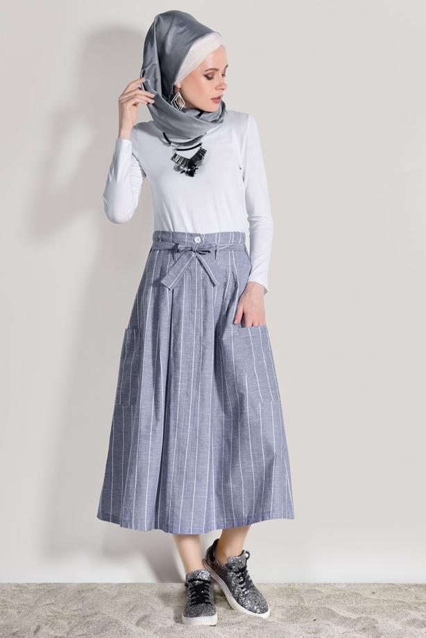 Vêtements hijab  STRIPED SKIRT 20082-1  - TRENDTESETTÜR
