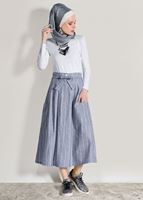 Vêtements hijab GRIS JUPE À RAYURES 20082-1