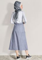 Vêtements hijab GRIS JUPE À RAYURES 20082-1