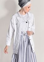 Vêtements hijab BLANC JUPE À RAYURES 20082-2