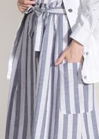 Vêtements hijab BLANC JUPE À RAYURES 20082-2