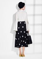Vêtements hijab NOIR JUPE PLISSÉE À POIS 4420-1