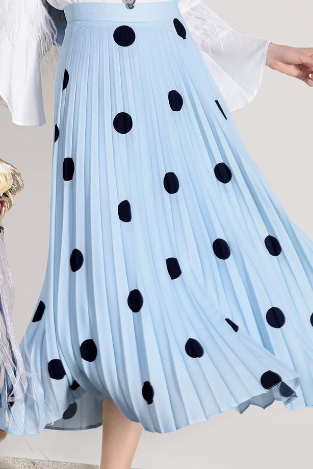 Vêtements hijab  SPOTTED PLEATED SKIRT 4420-1  - TRENDTESETTÜR