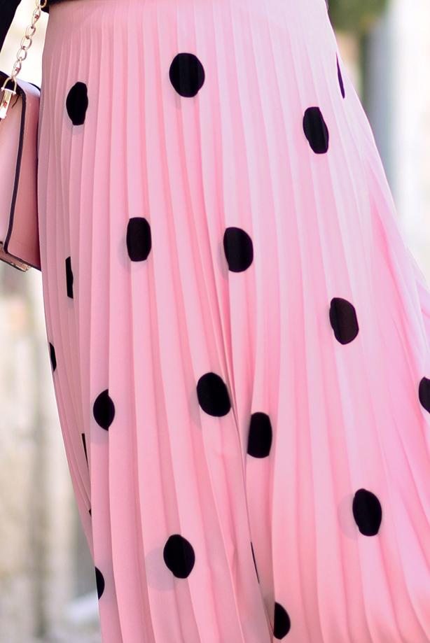 Vêtements hijab  SPOTTED PLEATED SKIRT 4420-1  - TRENDTESETTÜR