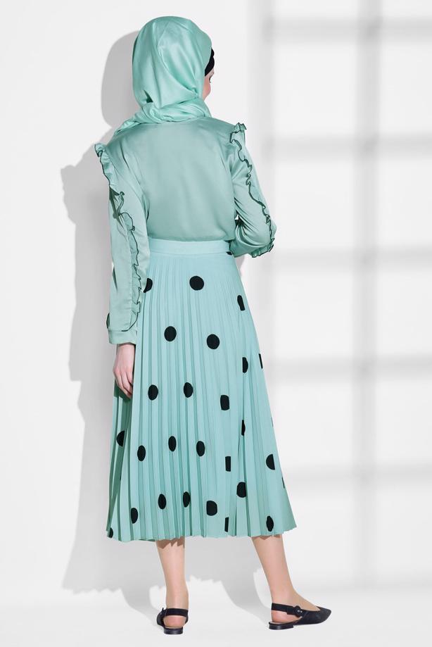 Vêtements hijab  SPOTTED PLEATED SKIRT 4420-1  - TRENDTESETTÜR