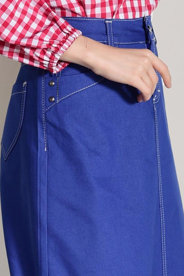 Tesettür giyim  SPOR KESİM DENİM ETEK 1002 - TRENDTESETTÜR