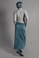 Tesettür giyim LACİVERT T 2002 Telvin- Cep Detaylı Spor Etek