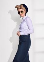 Tesettür giyim LACİVERT T 4070 Telvin- Spor Denim Etek