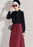 Vêtements hijab ROUGE BORDEAUX JUPE PLISSÉE 4315