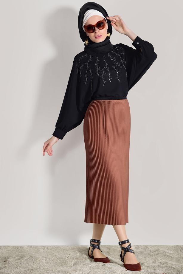 Vêtements hijab  PLEATED SKIRT 4315  - TRENDTESETTÜR