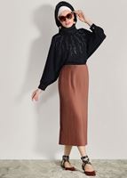 Hijab clothing BROWN PLEATED SKIRT 4315 