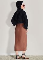Hijab clothing BROWN PLEATED SKIRT 4315 
