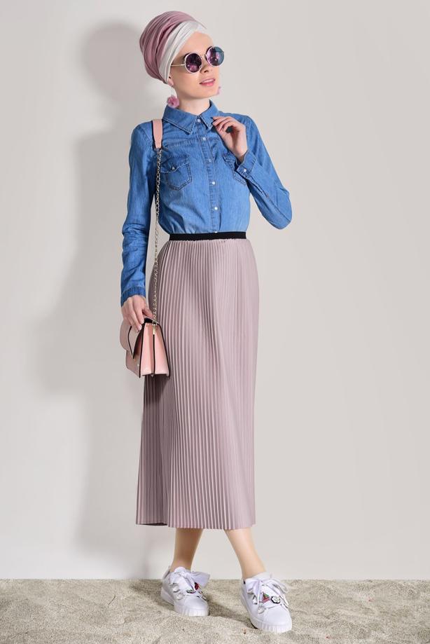 Vêtements hijab  PLEATED SKIRT 4315  - TRENDTESETTÜR