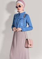 Vêtements hijab POUDRE JUPE PLISSÉE 4315