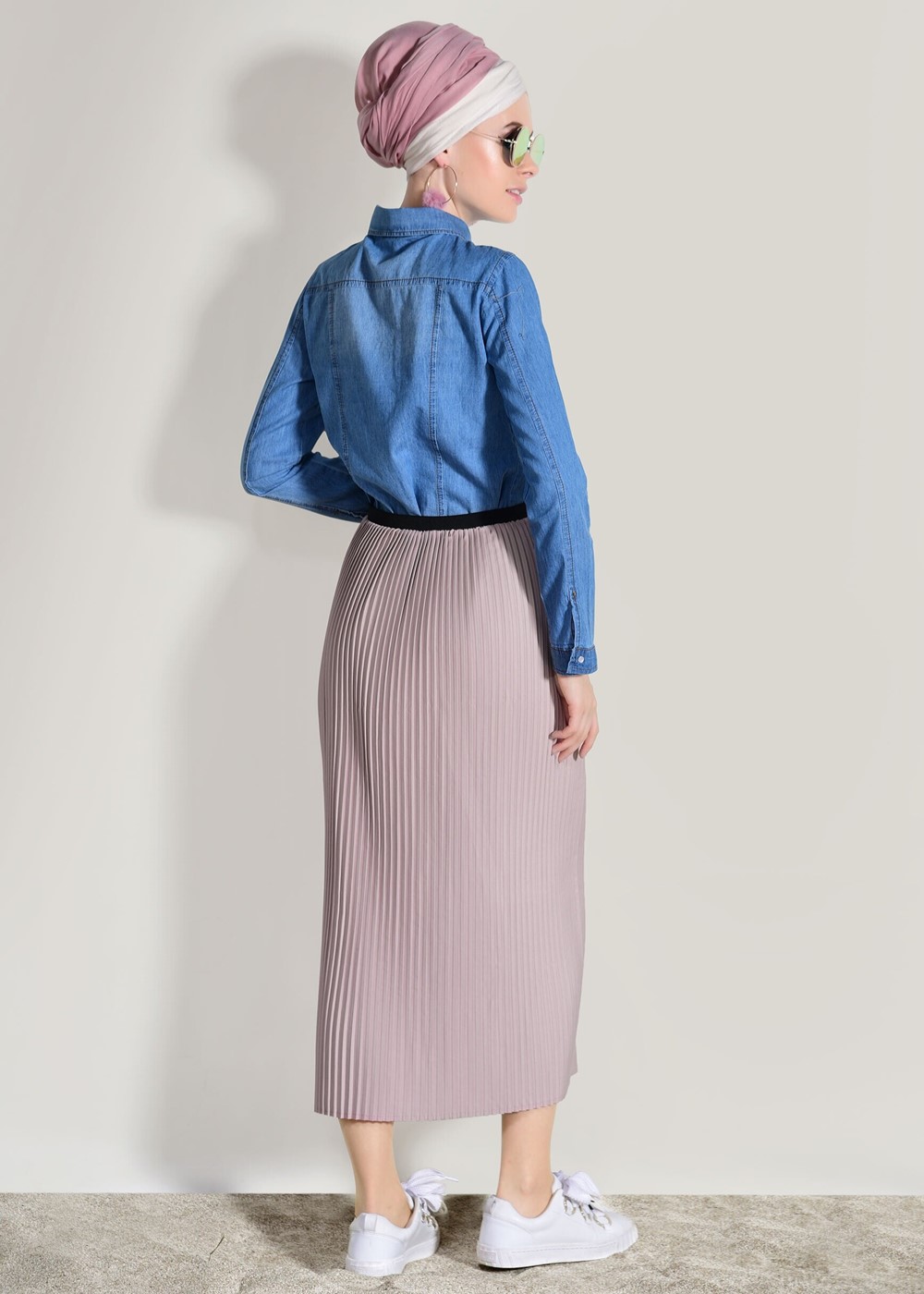 Vêtements hijab POUDRE JUPE PLISSÉE 4315