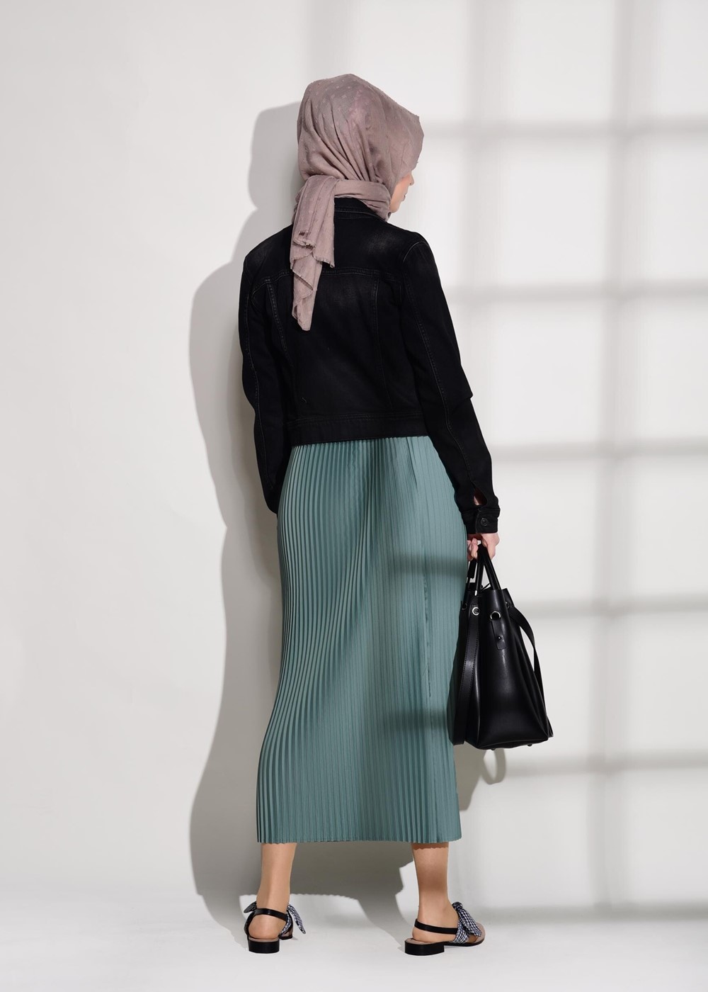 Vêtements hijab VERT JUPE PLISSÉE 4315