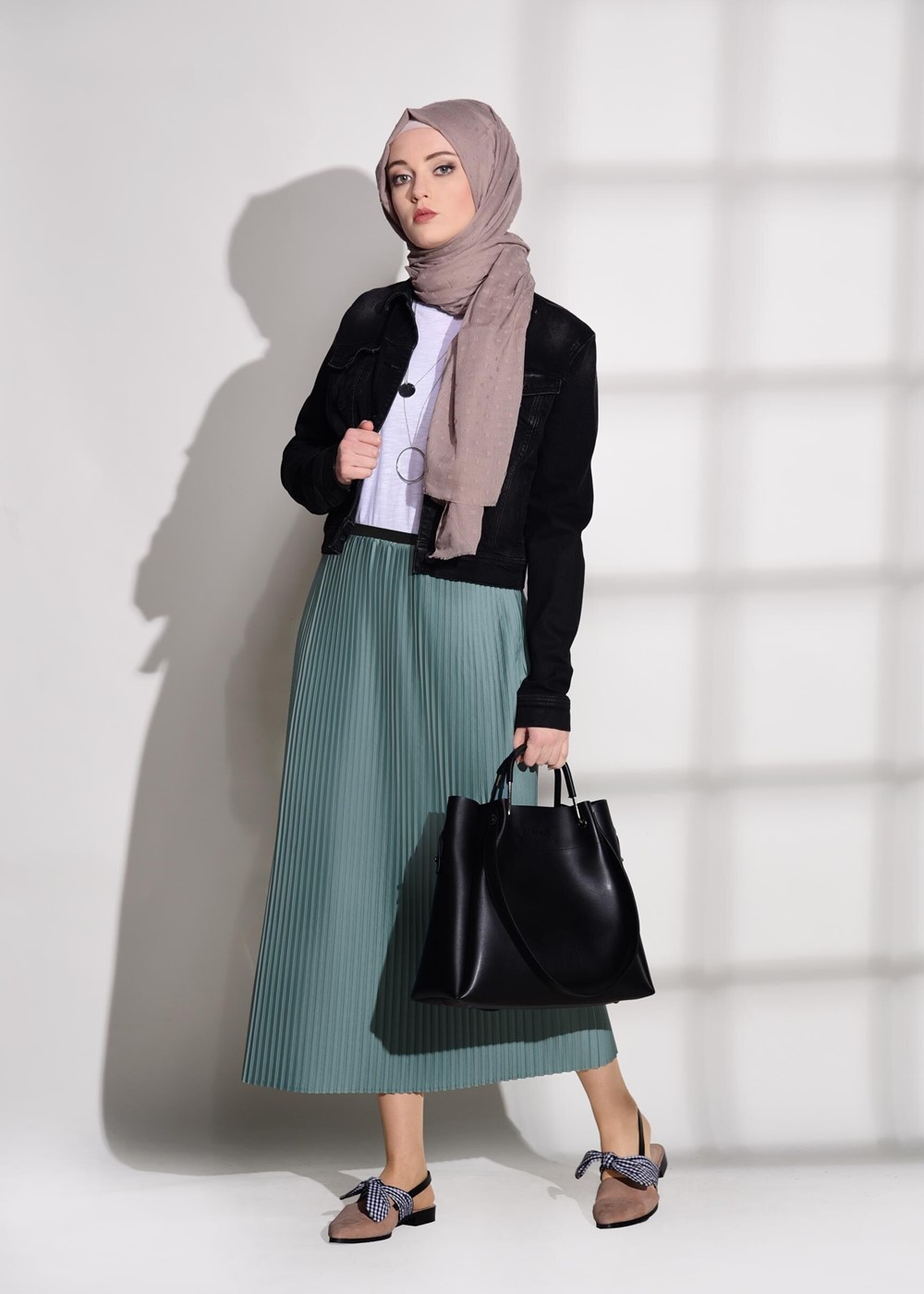 Vêtements hijab VERT JUPE PLISSÉE 4315