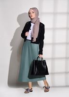 Vêtements hijab VERT JUPE PLISSÉE 4315