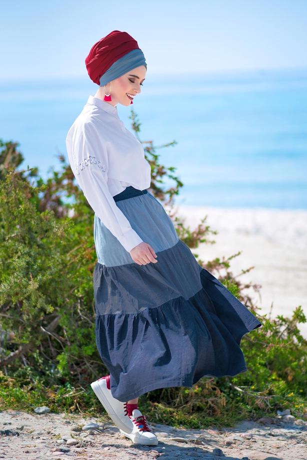 Vêtements hijab  DENIM SPORTS SKIRT 4345  - TRENDTESETTÜR