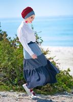 Vêtements hijab BLEU MARINE JUPE SPORT EN DENIM 4345