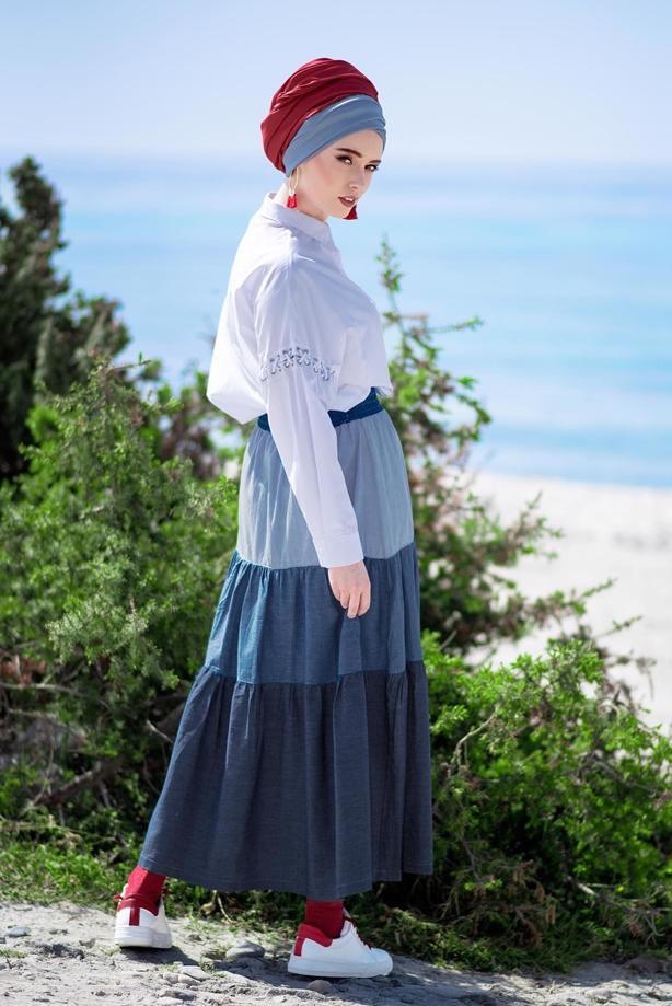 Vêtements hijab  DENIM SPORTS SKIRT 4345  - TRENDTESETTÜR
