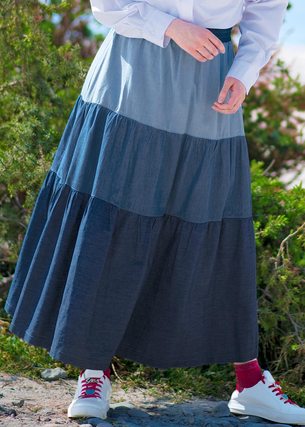 Vêtements hijab BLEU MARINE JUPE SPORT EN DENIM 4345