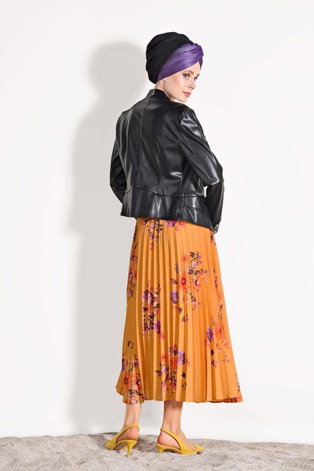 Vêtements hijab  FLORAL PLEATED SKIRT 4420  - TRENDTESETTÜR