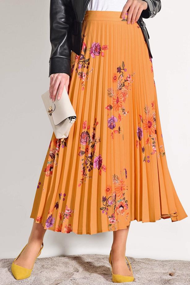 Vêtements hijab  FLORAL PLEATED SKIRT 4420  - TRENDTESETTÜR