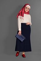 Vêtements hijab BLEU MARINE JUPE 6059