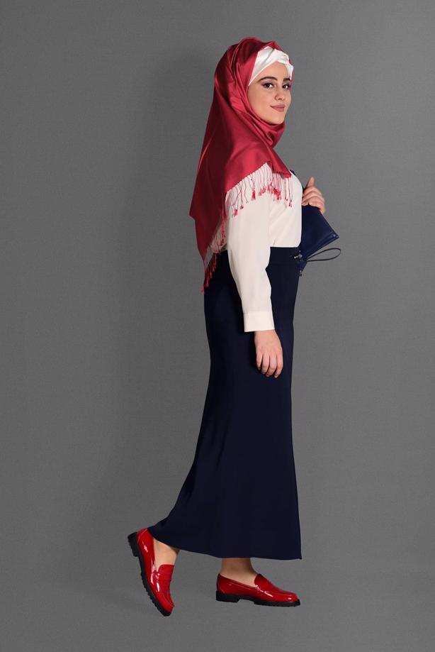 Vêtements hijab BLEU MARINE JUPE 6059 - TRENDTESETTÜR