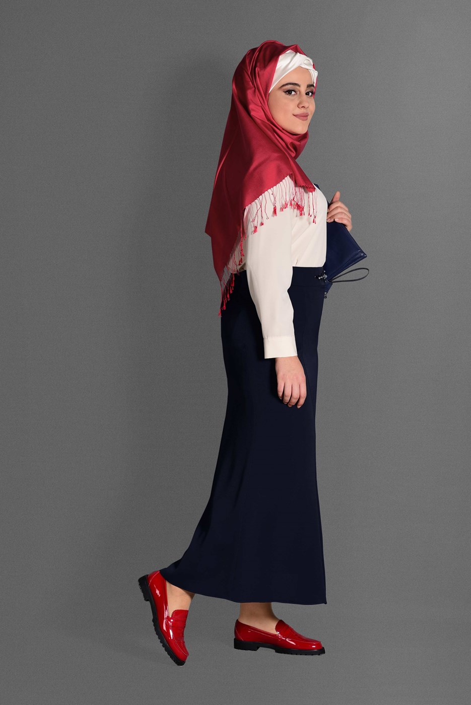 Vêtements hijab BLEU MARINE JUPE 6059