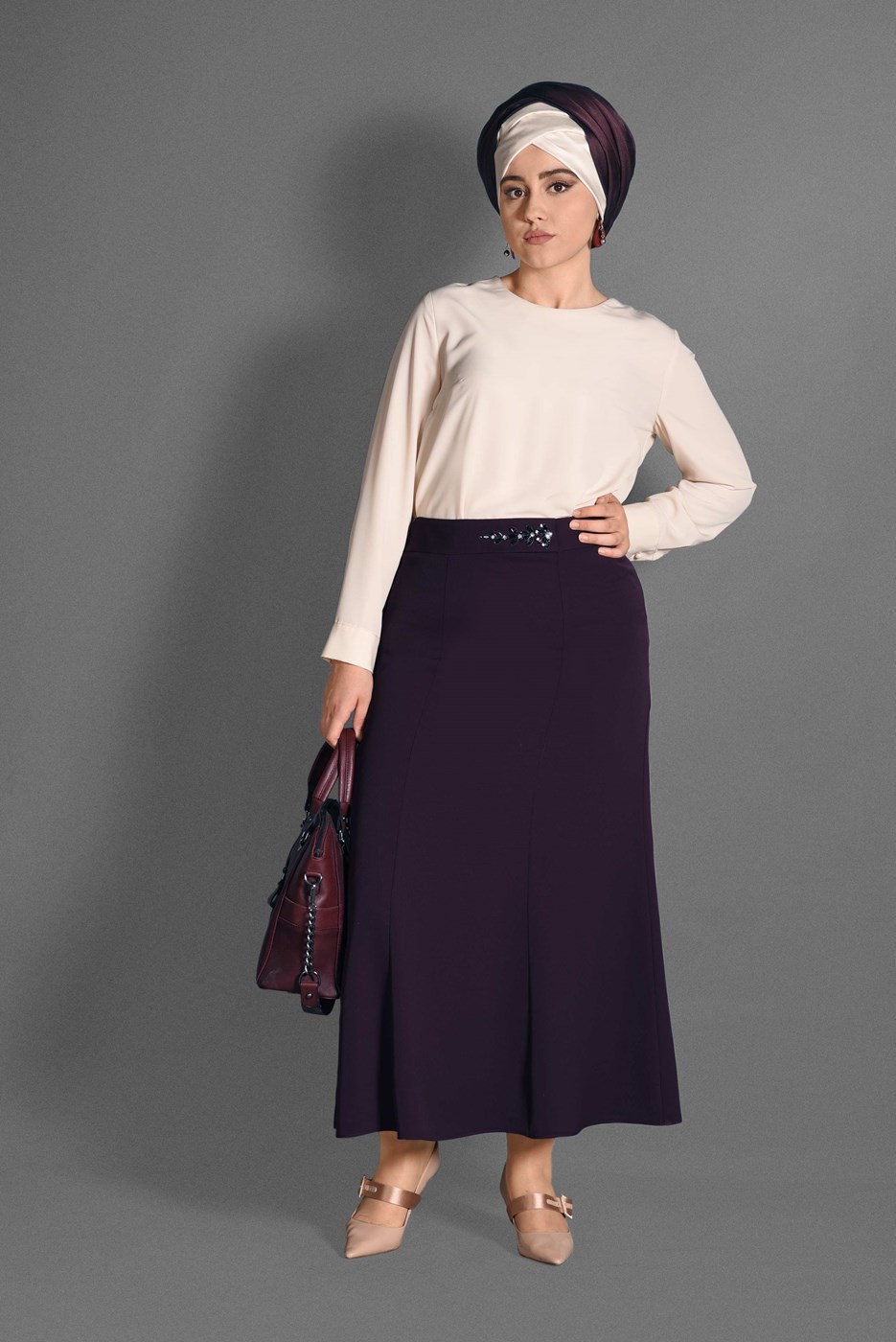 Hijab clothing PLUM SKIRT 6059